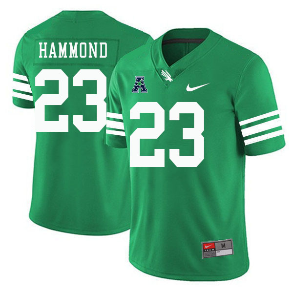 #23 Oscar Hammond North Texas Mean Green College Football Jerseys Stitched-Green